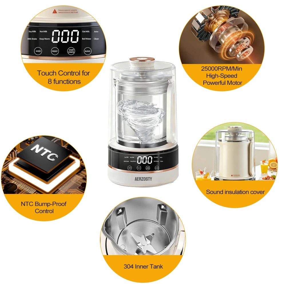 Aerzosty 10-in-1 Nut Milk Maker with Auto Clean & Keep Warm