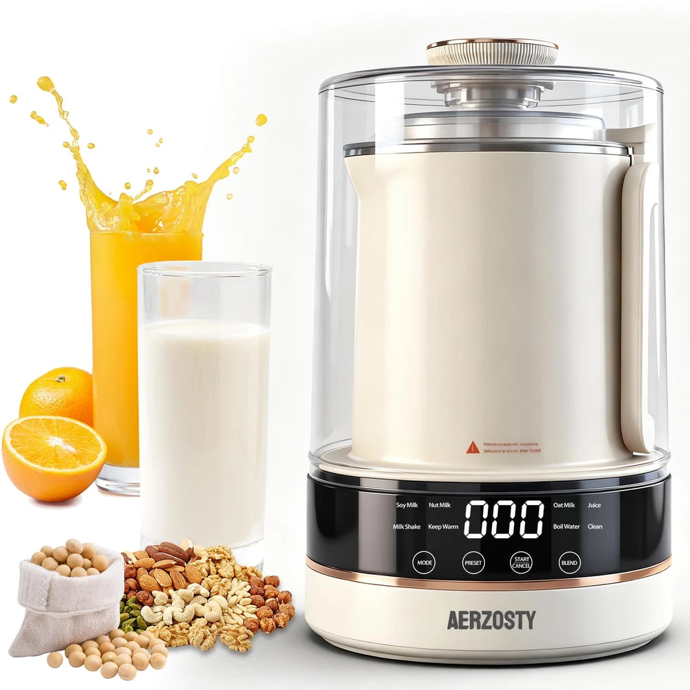 Aerzosty 10-in-1 Nut Milk Maker with Auto Clean & Keep Warm