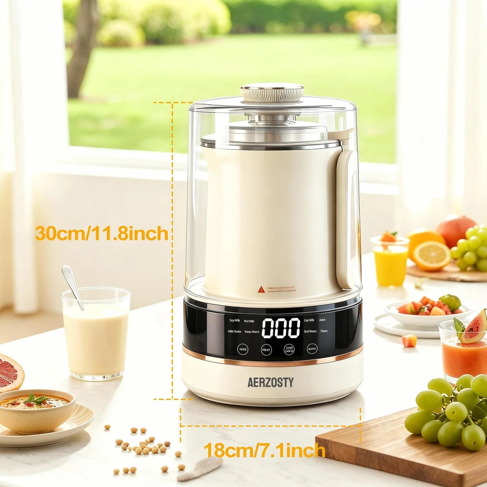 Aerzosty 10-in-1 Nut Milk Maker with Auto Clean & Keep Warm