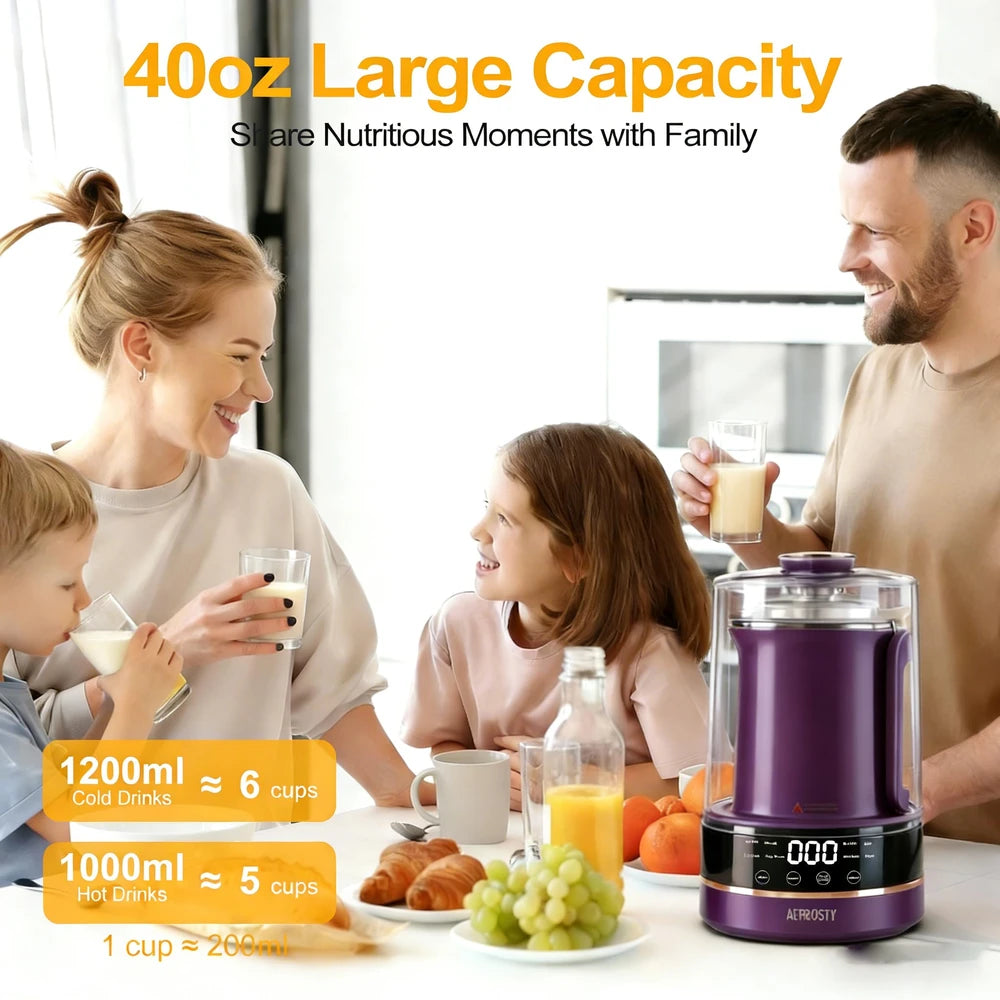 Aerzosty 10-in-1 Nut Milk Maker with Auto Clean & Keep Warm