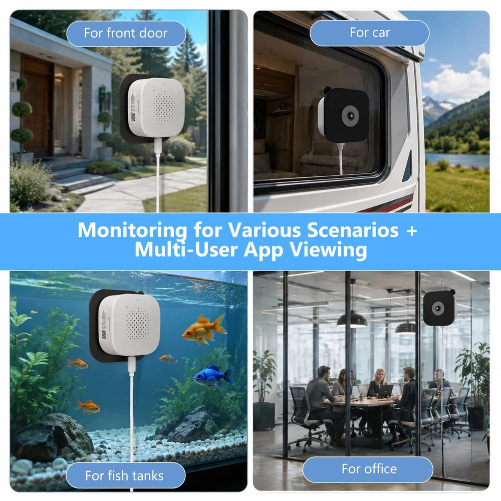 Aerzosty 2K Window Security Camera 2-Pack with Color Night Vision